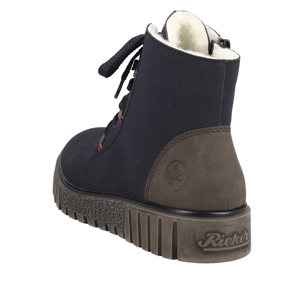 Rieker Synthetic Material Women's Short Y3401 Ankle Boots - Blue pRRFIoqQ