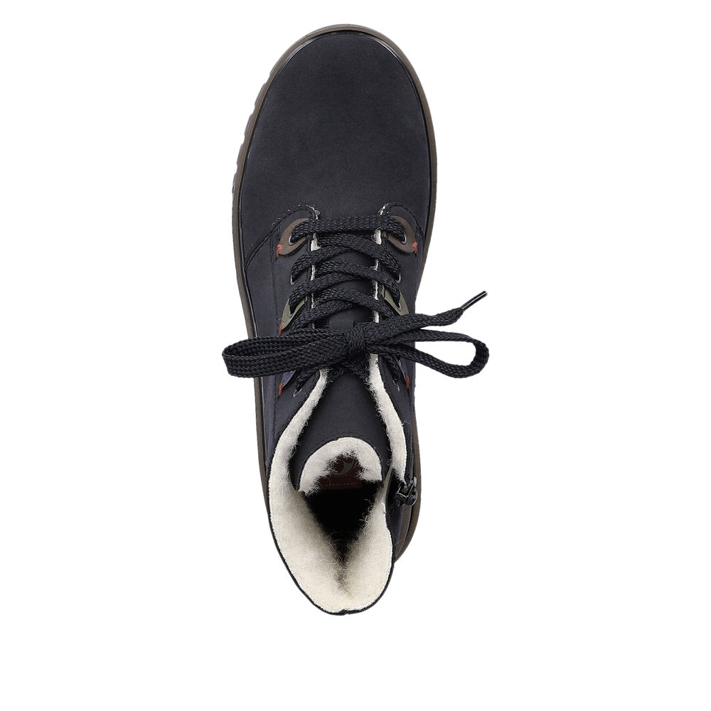 Rieker Synthetic Material Women's Short Y3401 Ankle Boots - Blue pRRFIoqQ