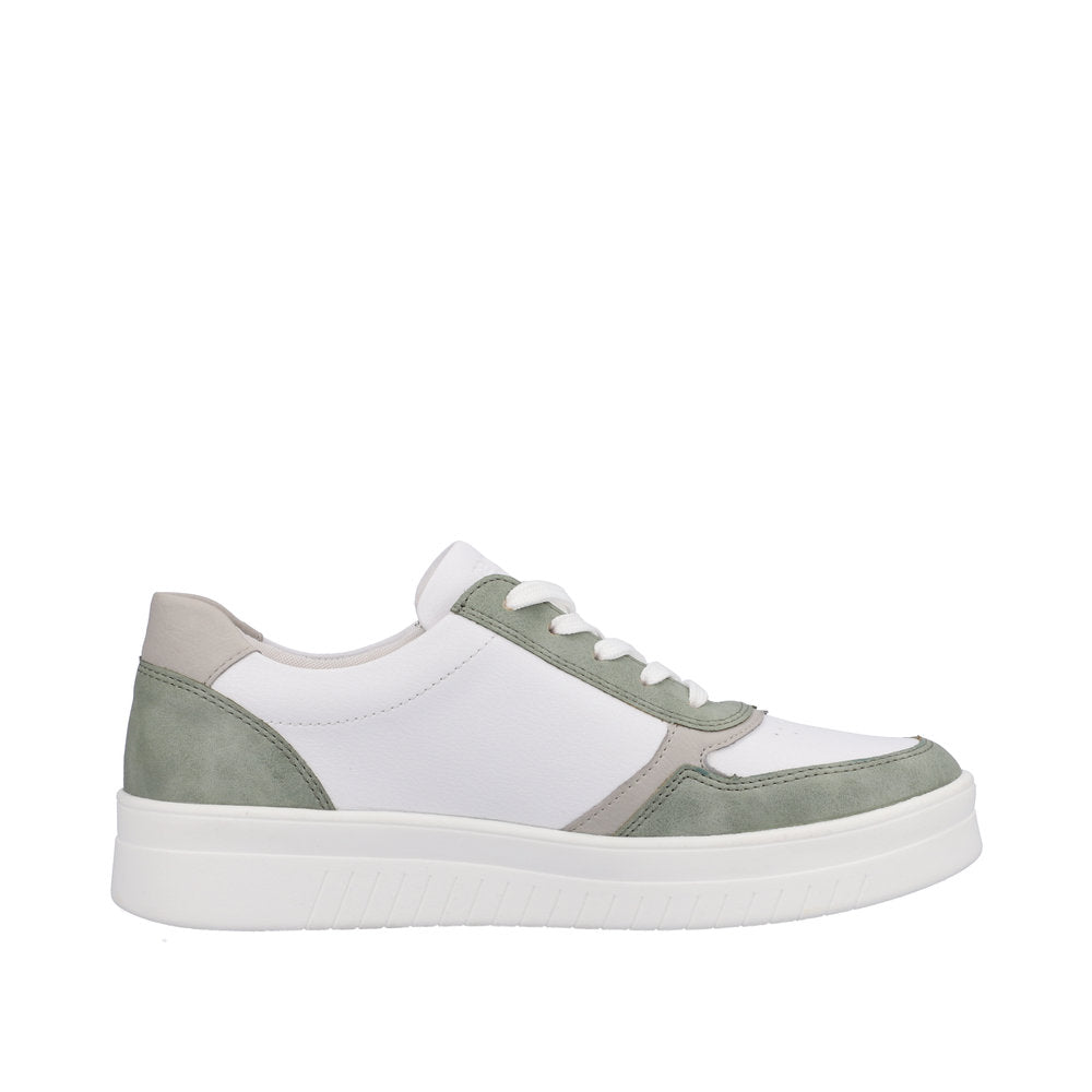 Remonte Women's Style D0J01 Athletic Lace-Up With Zip - Green WLfHxEBH