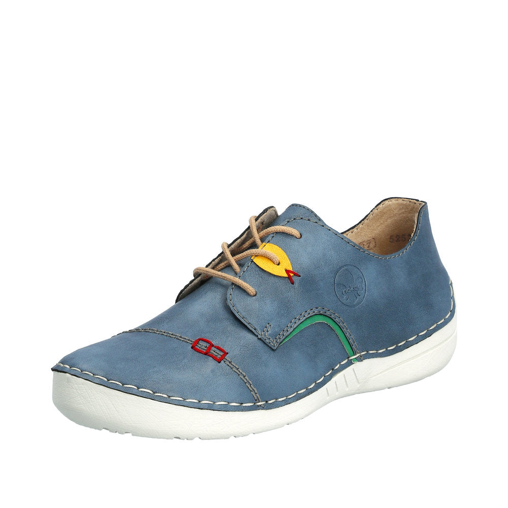 Rieker Women's Style 52528 Casual Lace-Up - Blue
