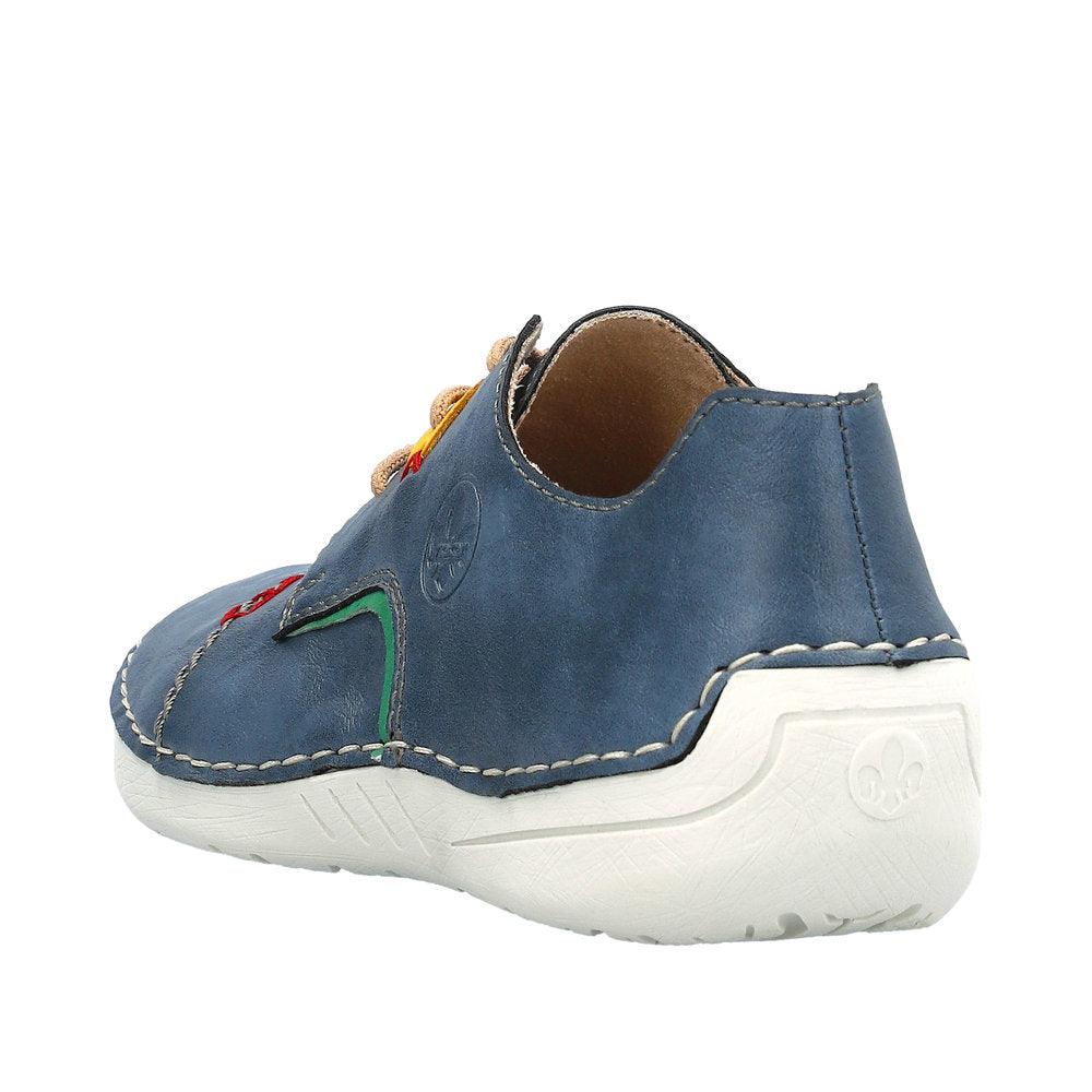 Rieker Women's Style 52528 Casual Lace-Up - Blue 8azkQGJS