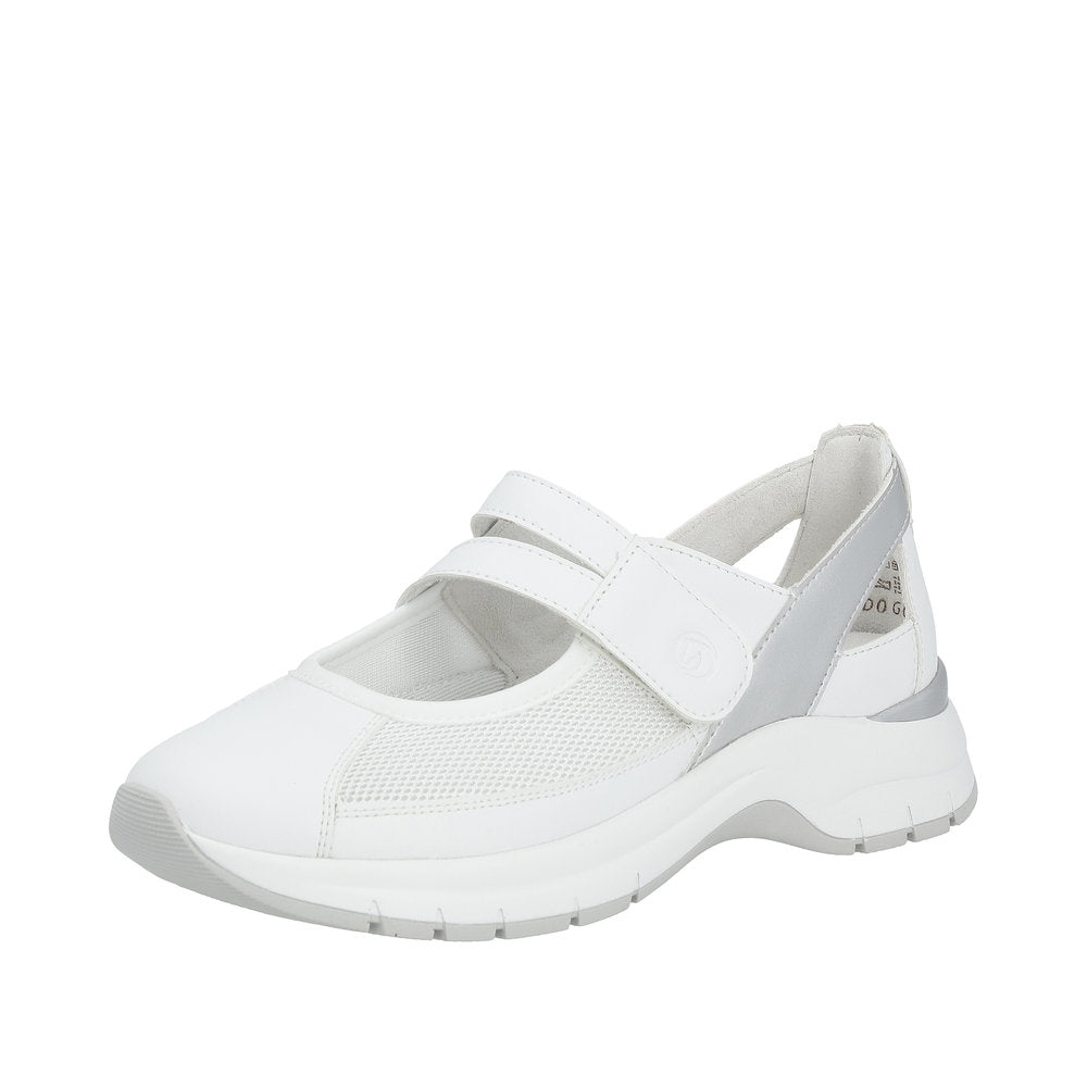 Remonte Women's Style D0G08 Casual Ballerina With Strap - White Combination