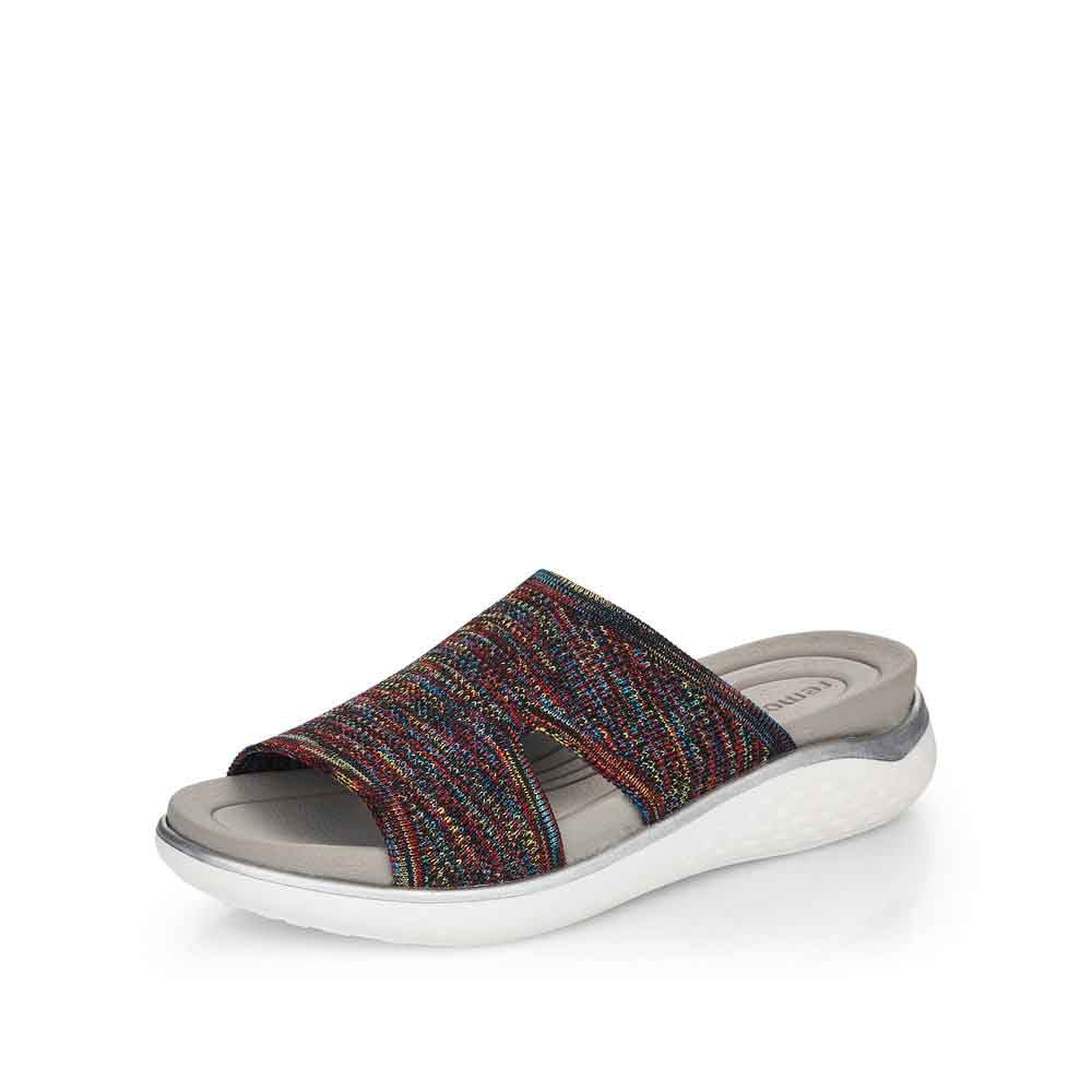 Remonte Women's Style D7750 Casual Mule - Black Combination