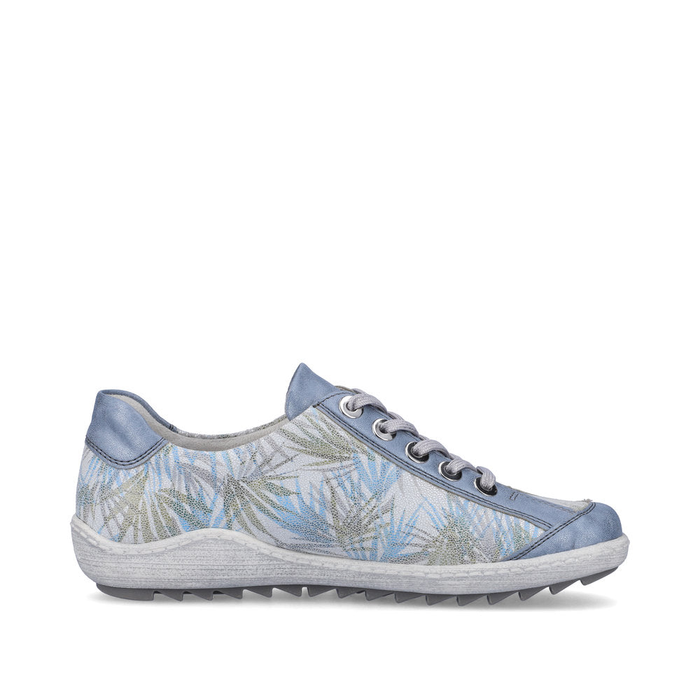 Remonte Women's Style R1402 Casual Lace-Up With Zip - Blue Combination WF9LV9A0