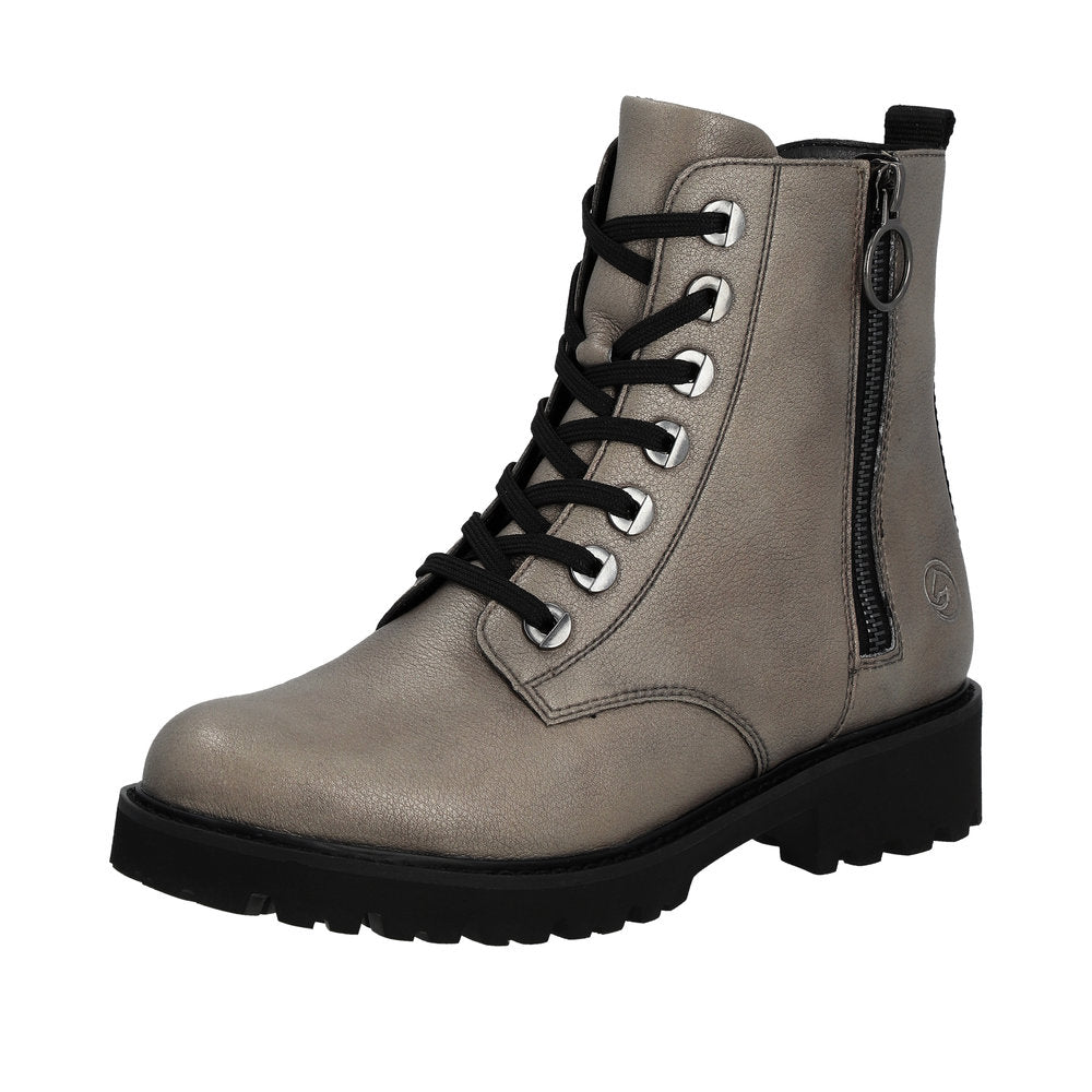 Remonte Leather Women's Mid Height D8671 Mid-Height Boots - Metallic