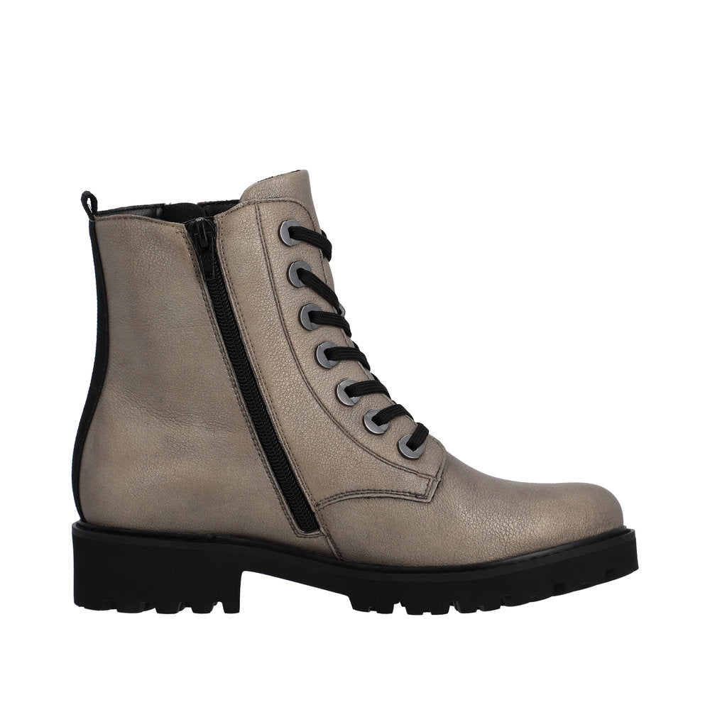 Remonte Leather Women's Mid Height D8671 Mid-Height Boots - Metallic ecRvYN5K
