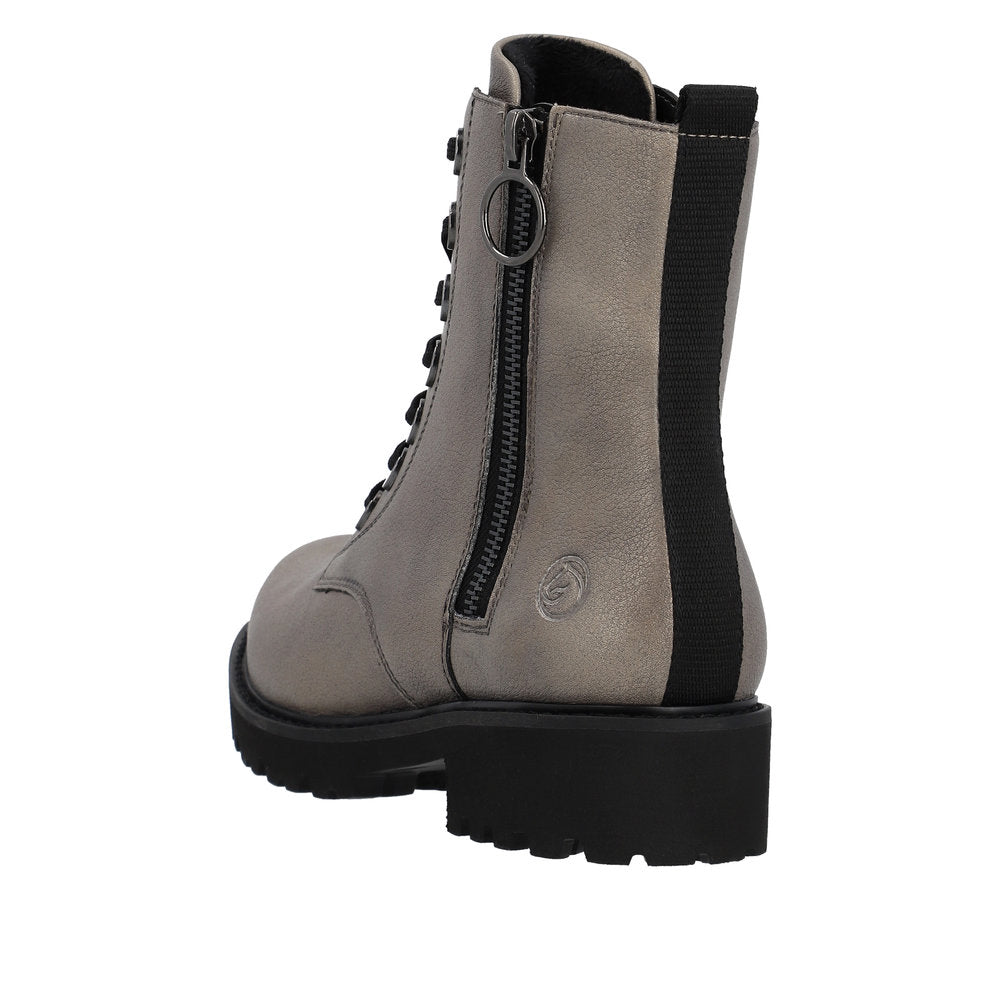 Remonte Leather Women's Mid Height D8671 Mid-Height Boots - Metallic ecRvYN5K