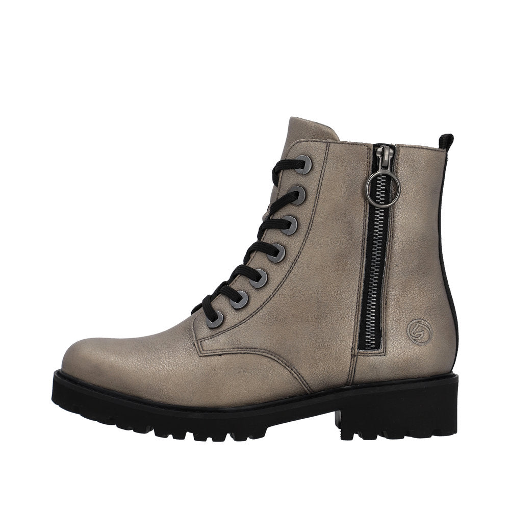 Remonte Leather Women's Mid Height D8671 Mid-Height Boots - Metallic ecRvYN5K