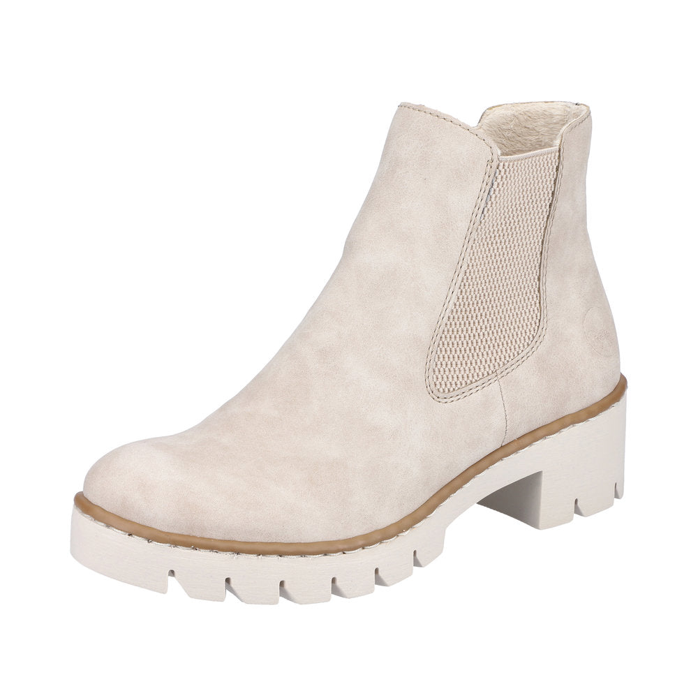 Rieker Synthetic Material Women's Short X5772 Ankle Boots - Beige