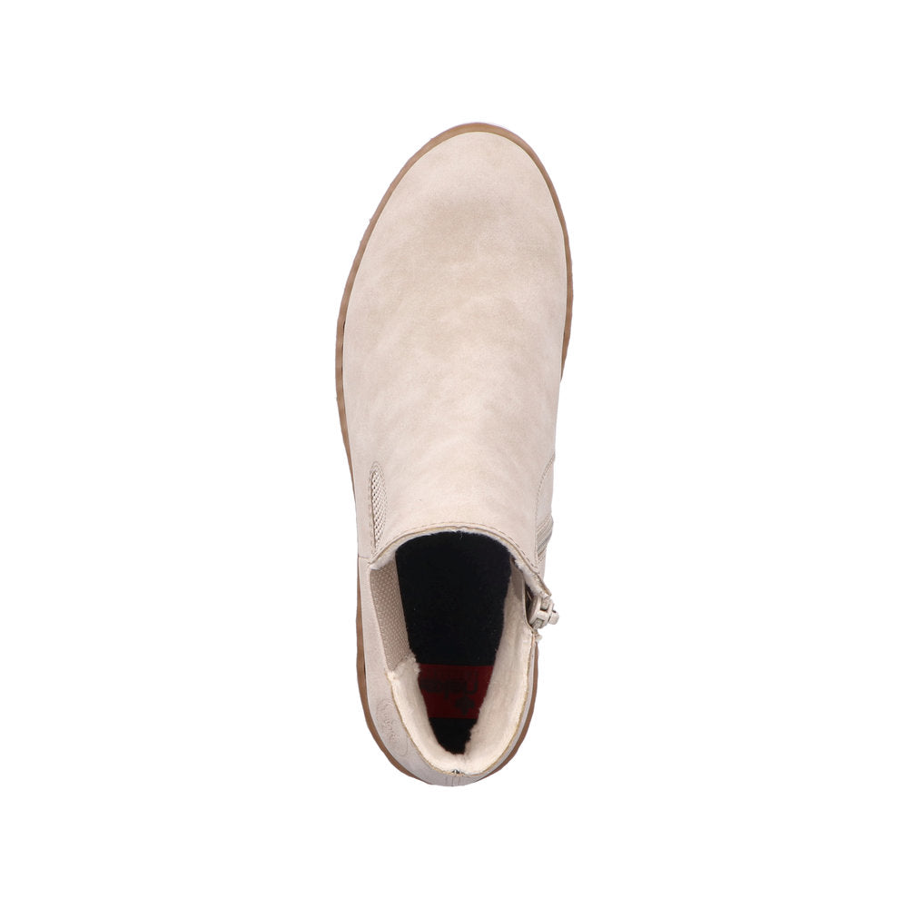 Rieker Synthetic Material Women's Short X5772 Ankle Boots - Beige 5KaCUZHc