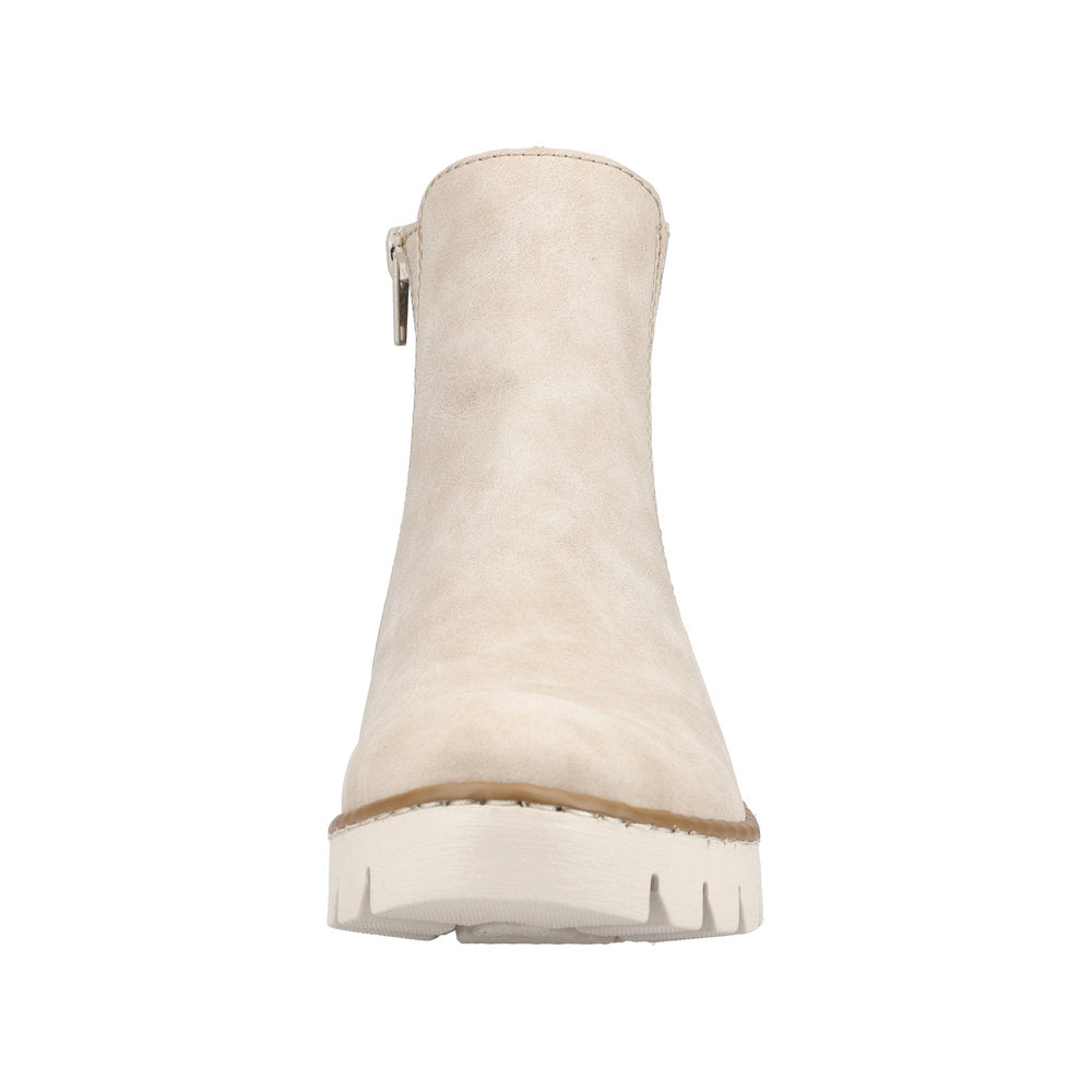 Rieker Synthetic Material Women's Short X5772 Ankle Boots - Beige 5KaCUZHc