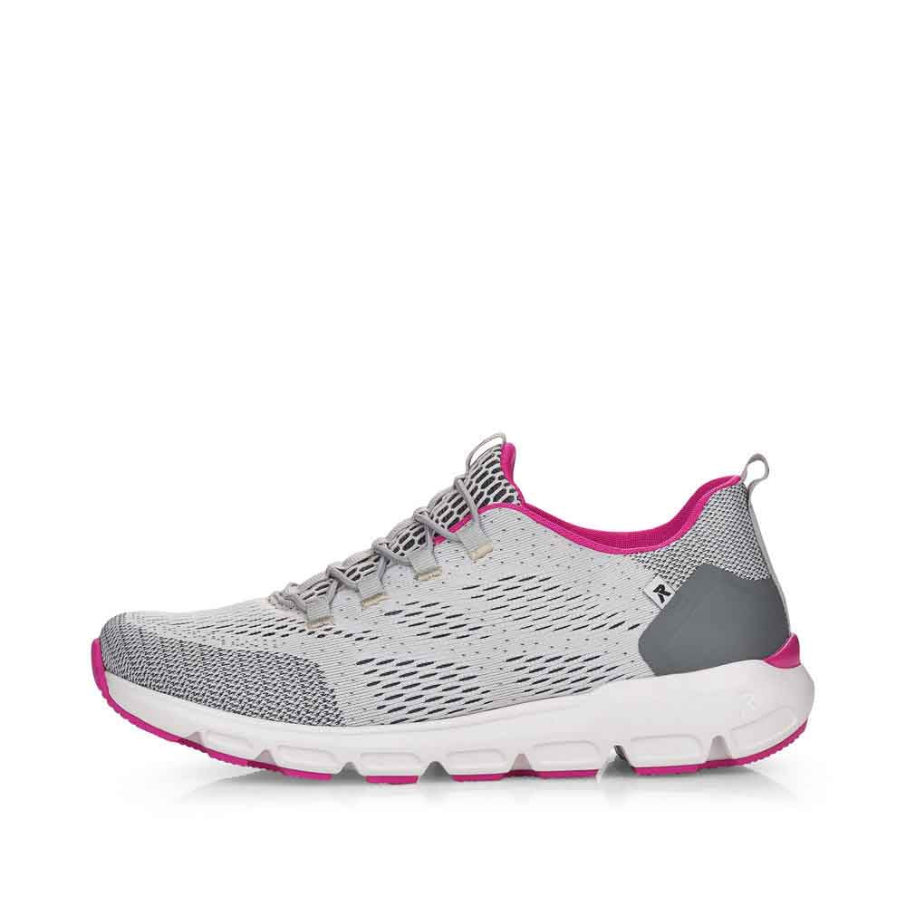 Rieker Evolution Women's Style 40403 Athletic Slip-On - White Combination srFTcMpD