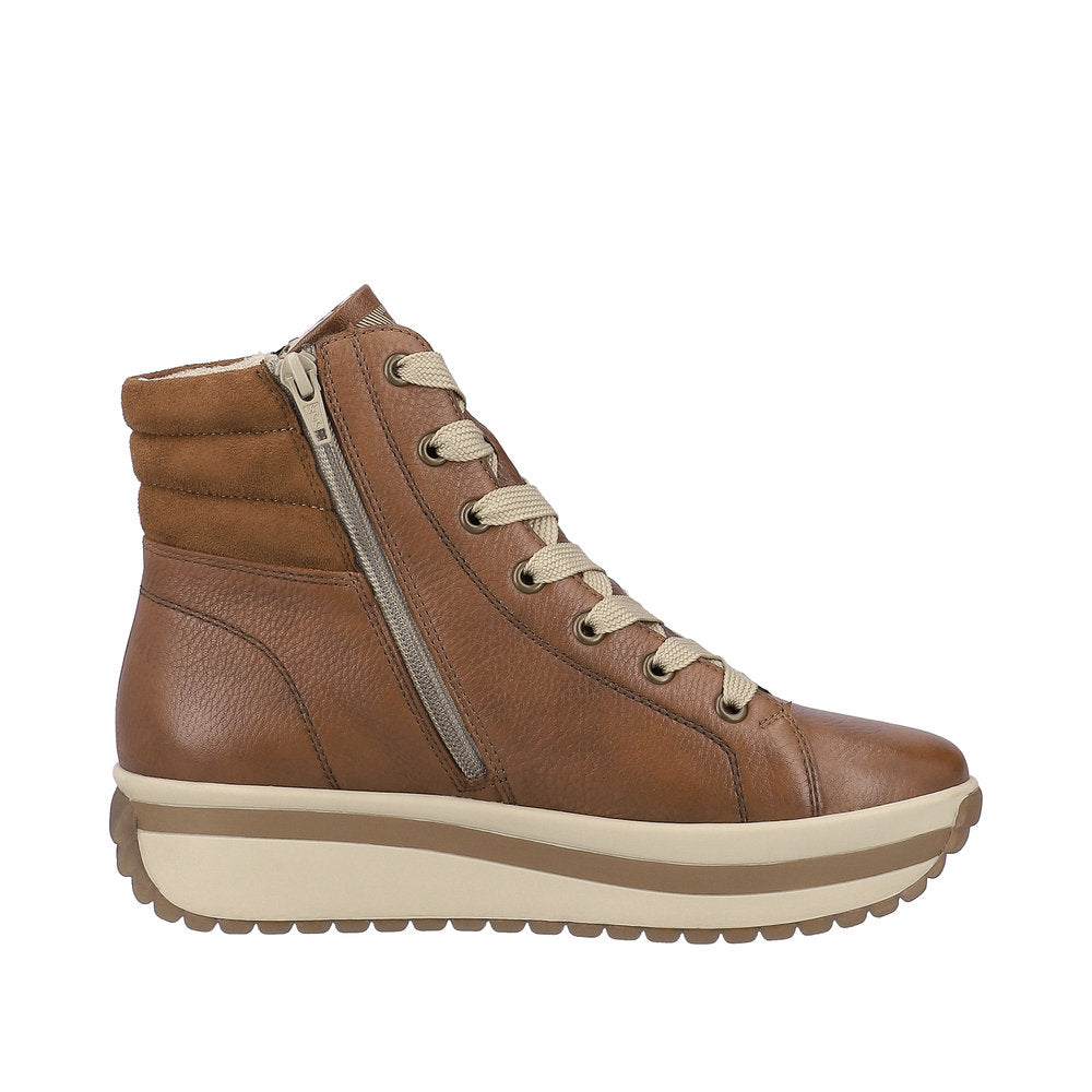 Rieker Evolution Leather Women's Mid Height W0962 Mid-Height Boots - Brown VgYQEwb2