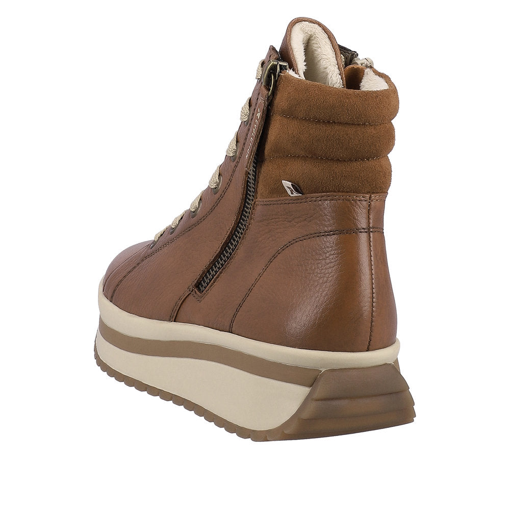 Rieker Evolution Leather Women's Mid Height W0962 Mid-Height Boots - Brown VgYQEwb2