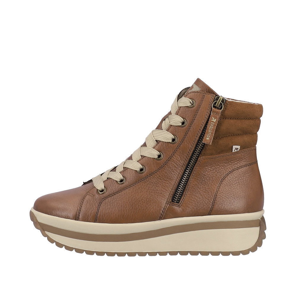 Rieker Evolution Leather Women's Mid Height W0962 Mid-Height Boots - Brown VgYQEwb2