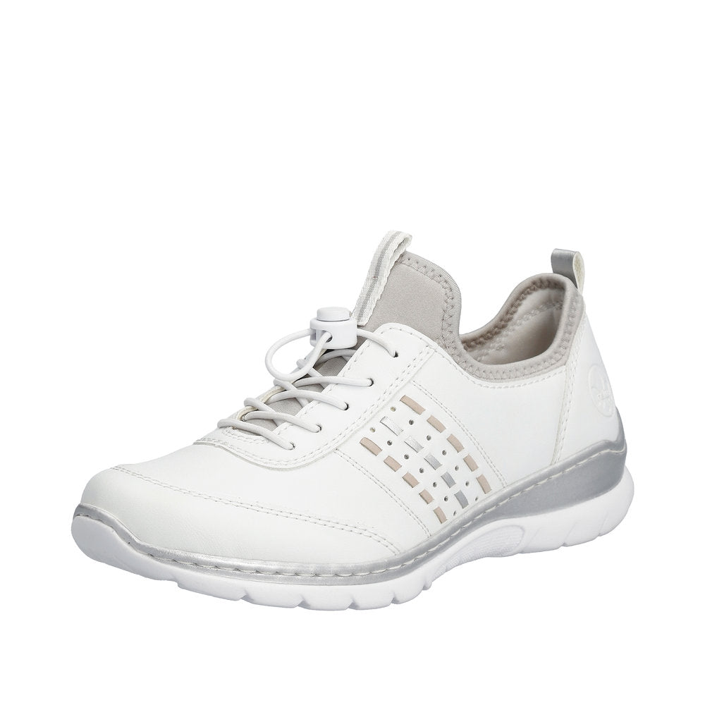 Rieker Women's Style L3259 Athletic Slip-On - White