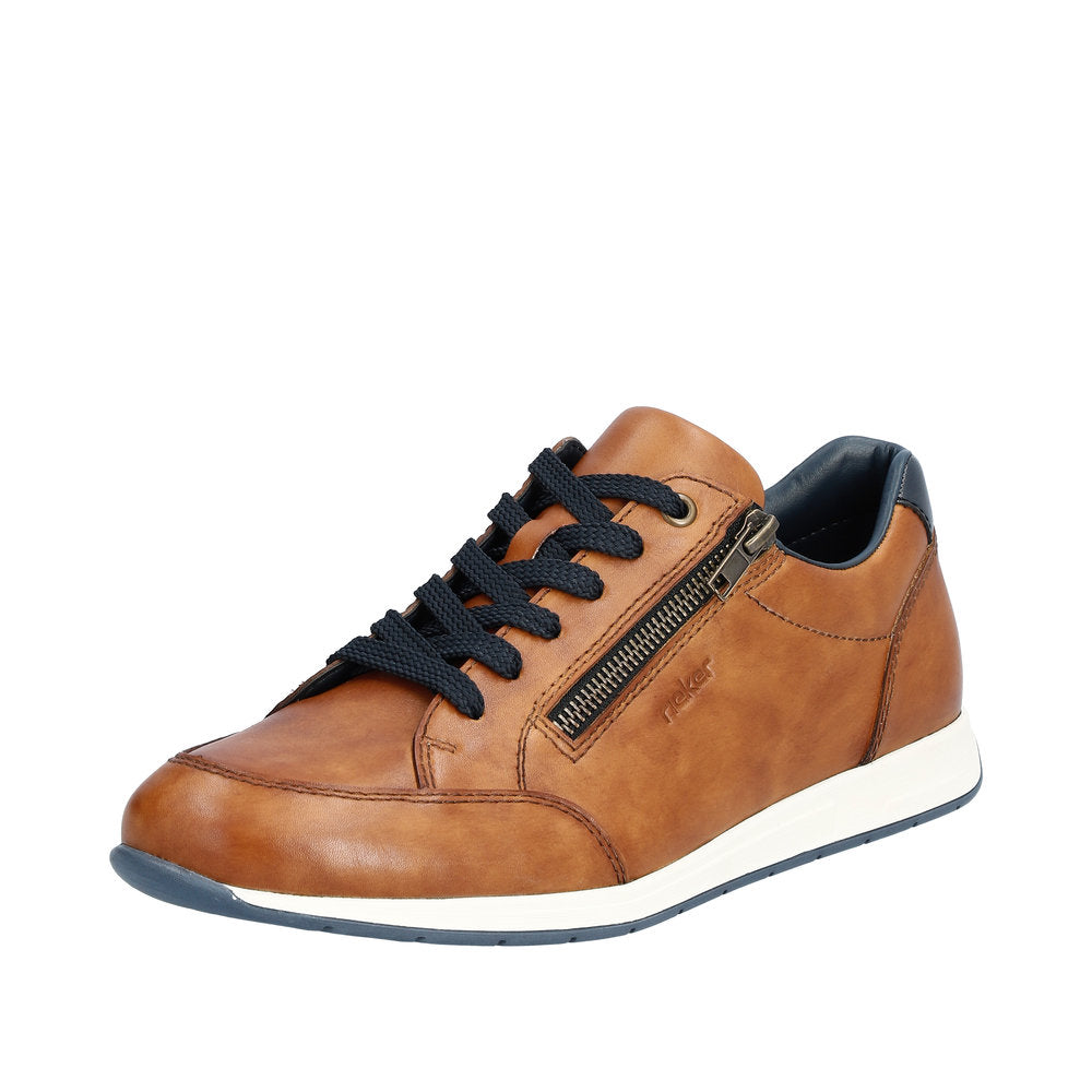 Rieker Men's Style 11903 Casual Lace-Up With Zip - Brown