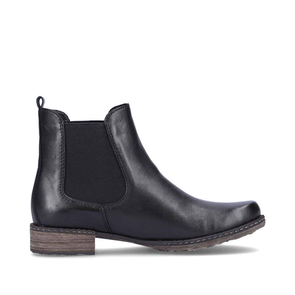 Remonte Leather Women's Mid Height D4375 Ankle Boots - Black 2BMqT6PY