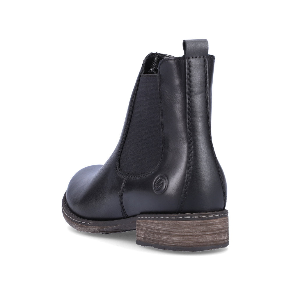 Remonte Leather Women's Mid Height D4375 Ankle Boots - Black 2BMqT6PY
