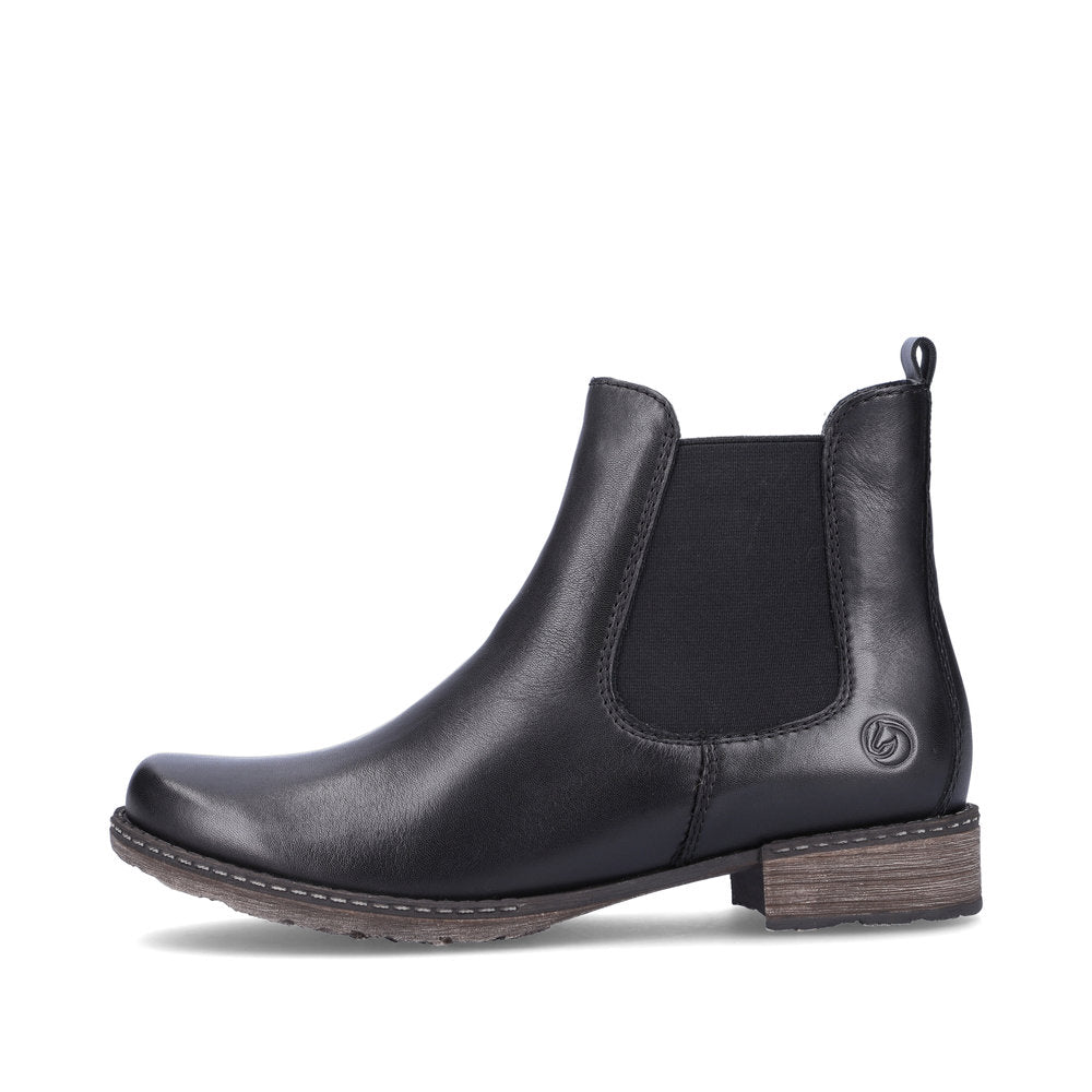 Remonte Leather Women's Mid Height D4375 Ankle Boots - Black 2BMqT6PY