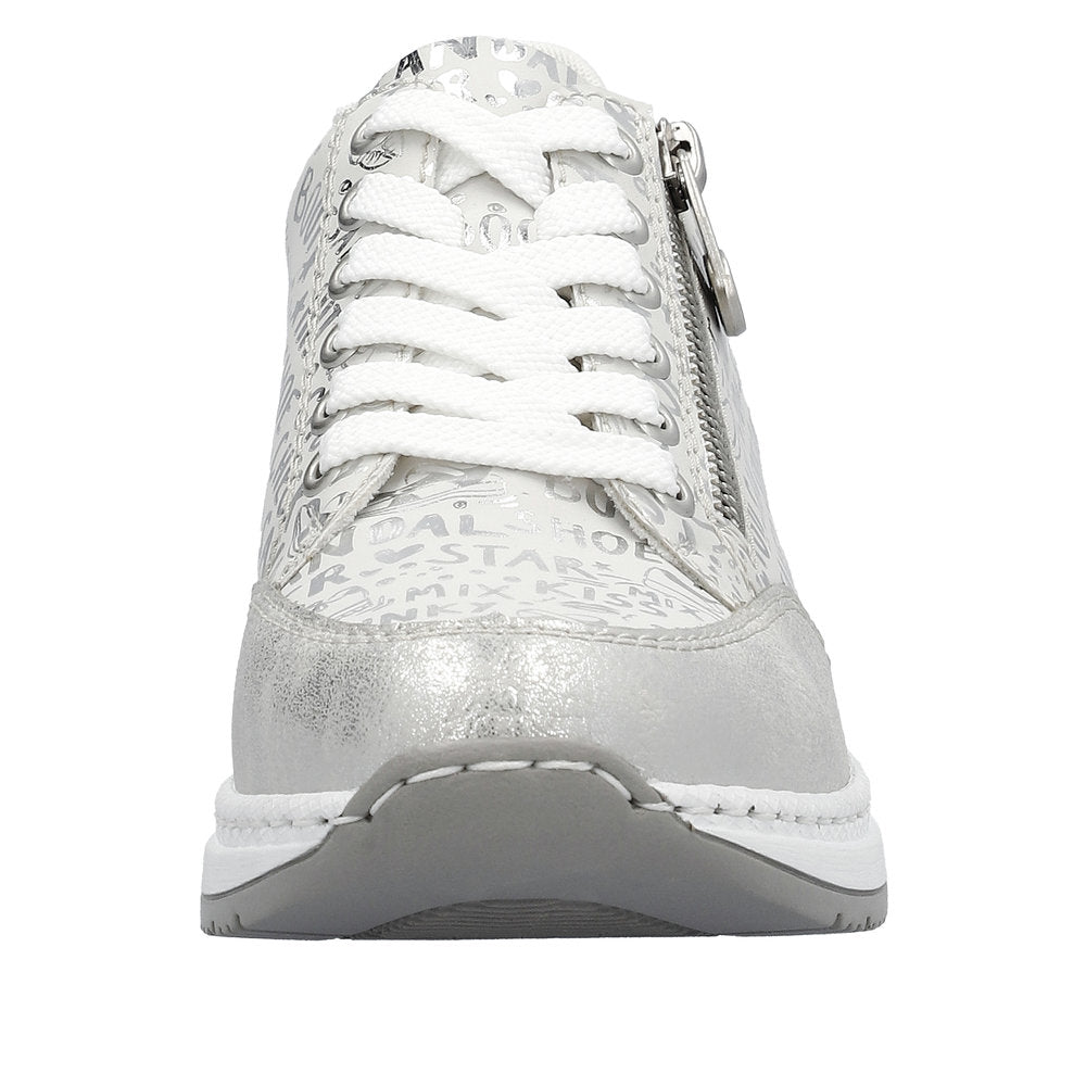Rieker Women's Style N4316 Athletic Lace-Up With Zip - Beige Combination cWTGllsk