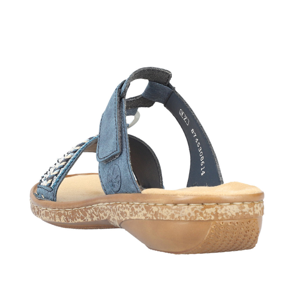 Rieker Women's Style 628M6 Casual Mule - Blue 1AjnFa2Q