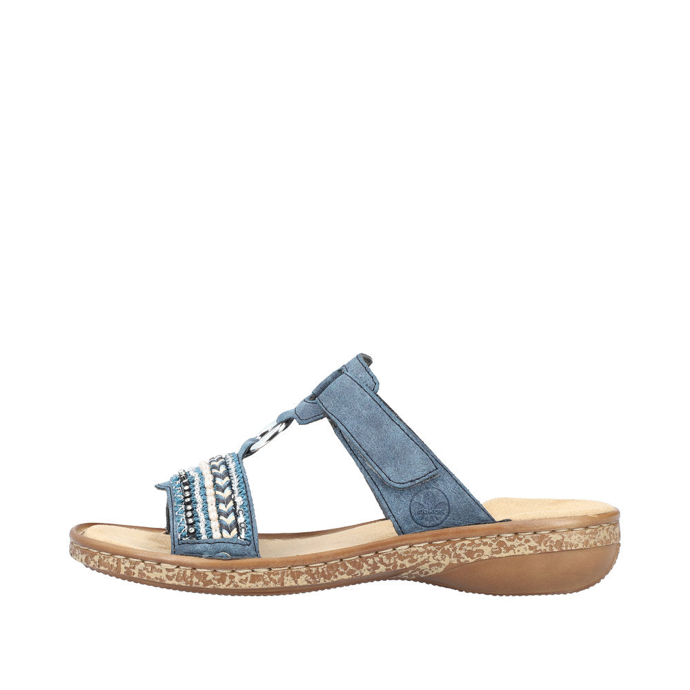 Rieker Women's Style 628M6 Casual Mule - Blue 1AjnFa2Q