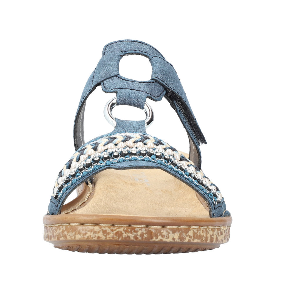 Rieker Women's Style 628M6 Casual Mule - Blue 1AjnFa2Q