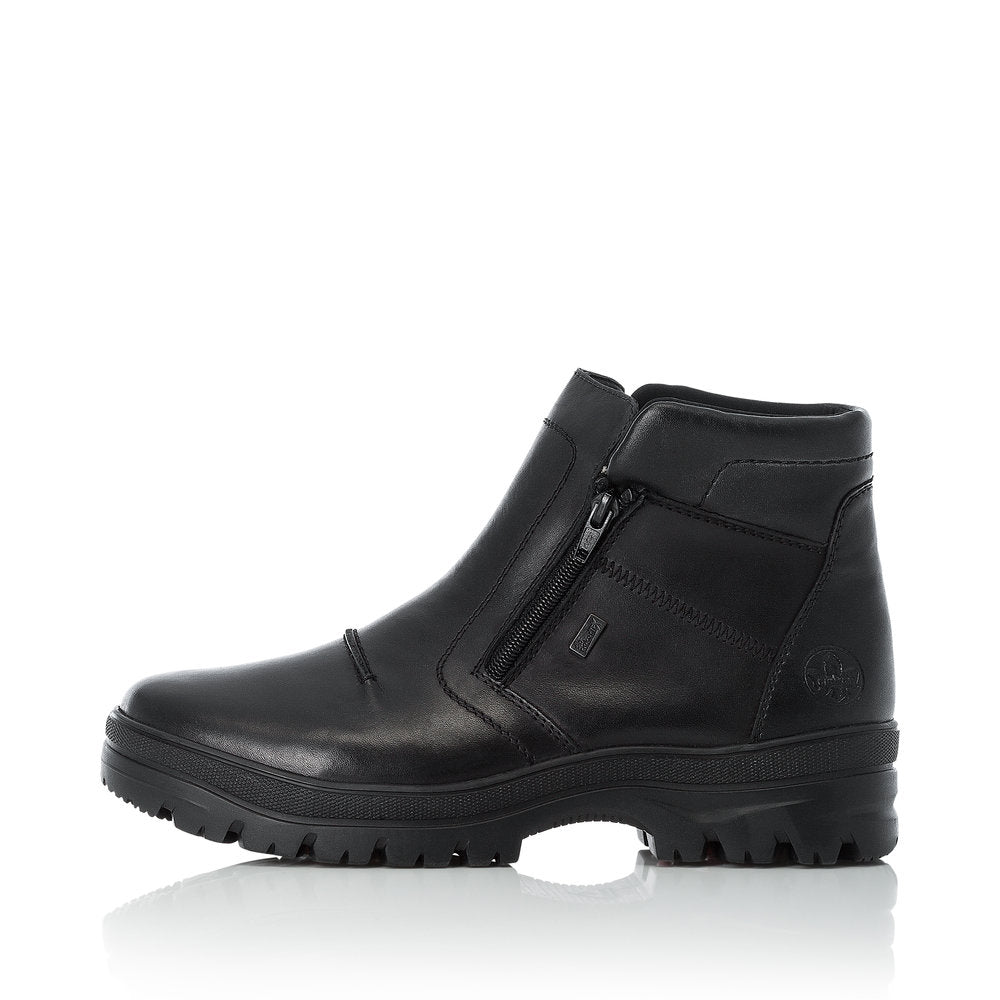 Rieker Leather Men's F5463 Ankle Bootsflip Grip - Black p1ZYm1Tq