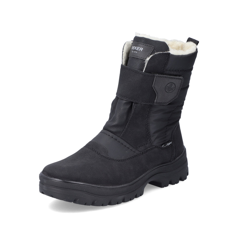 Rieker Synthetic Leather Men's F5484 Ankle Bootsflip Grip - Black