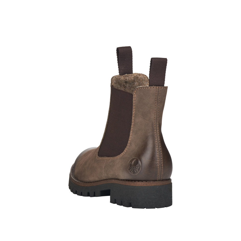 Rieker Leather Women's Short 78578 Ankle Boots - Brown POWMBr34