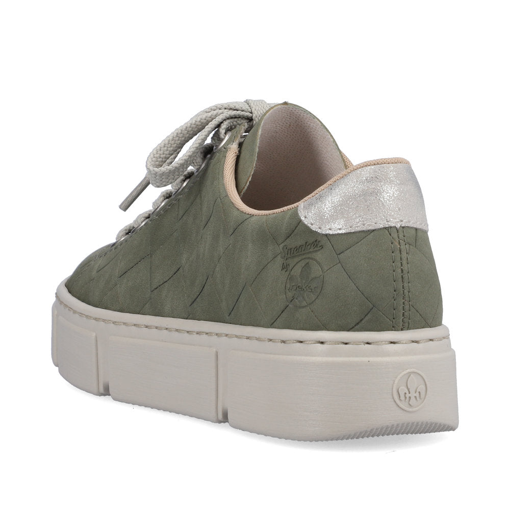 Rieker Women's Style N59W2 Athletic Lace-Up - Green WI7kDWUj