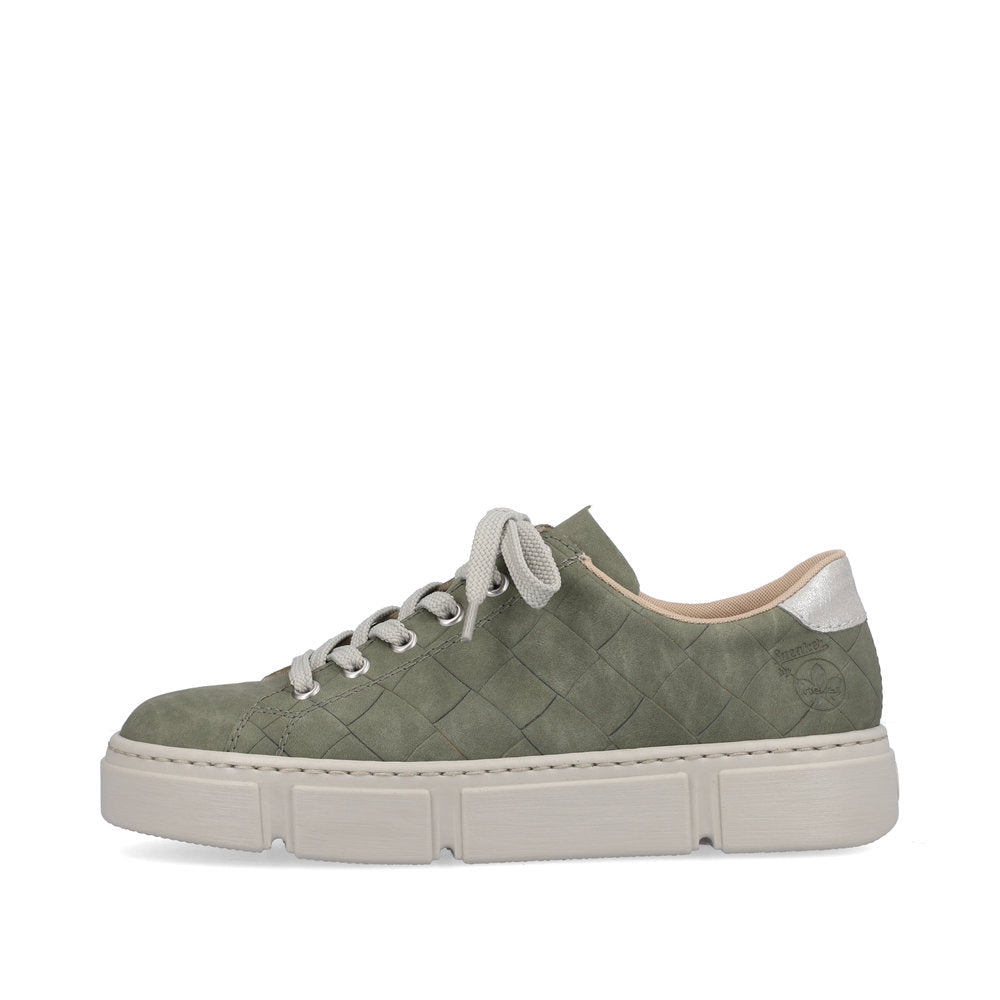 Rieker Women's Style N59W2 Athletic Lace-Up - Green WI7kDWUj