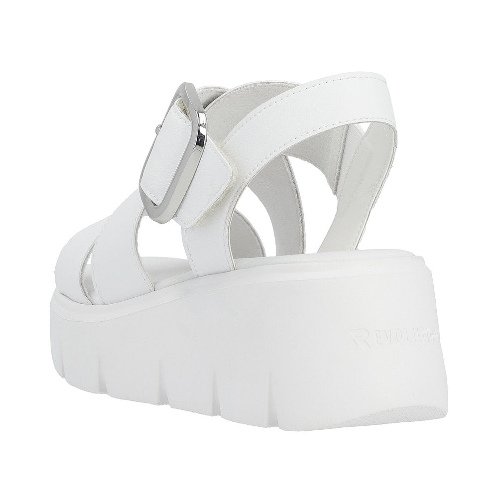Rieker Evolution Women's Style W1550 Casual Sandal - White 9DBfWBLP