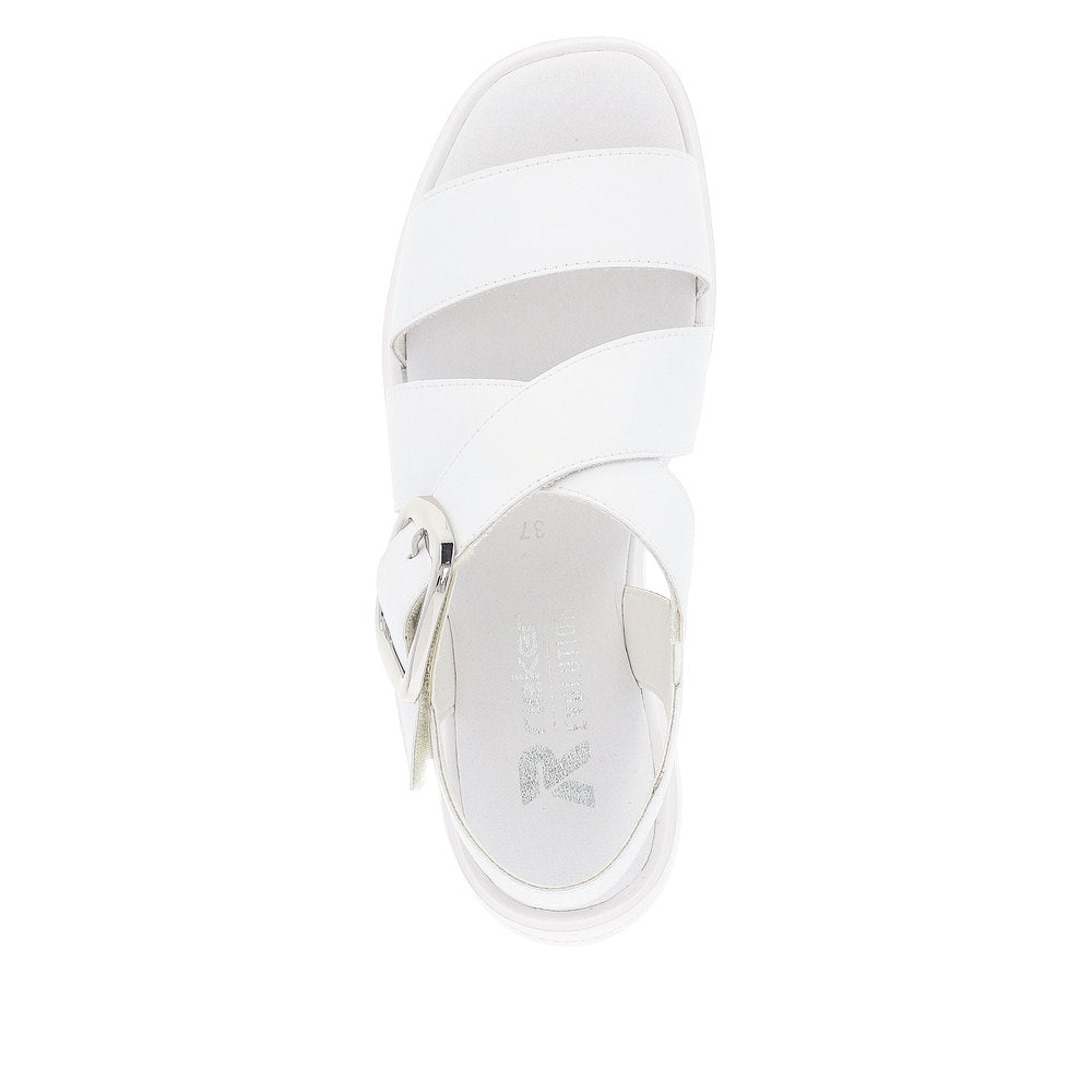 Rieker Evolution Women's Style W1550 Casual Sandal - White 9DBfWBLP