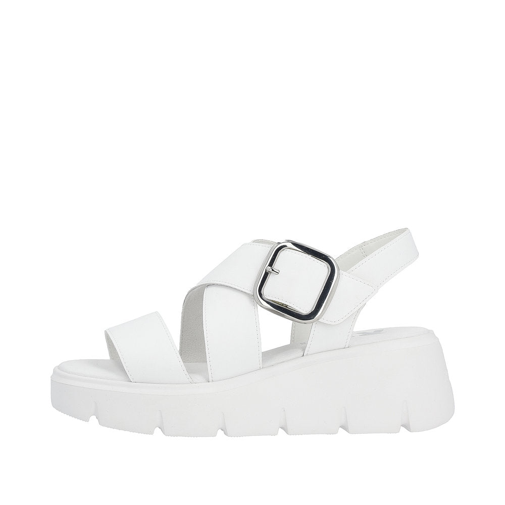 Rieker Evolution Women's Style W1550 Casual Sandal - White 9DBfWBLP