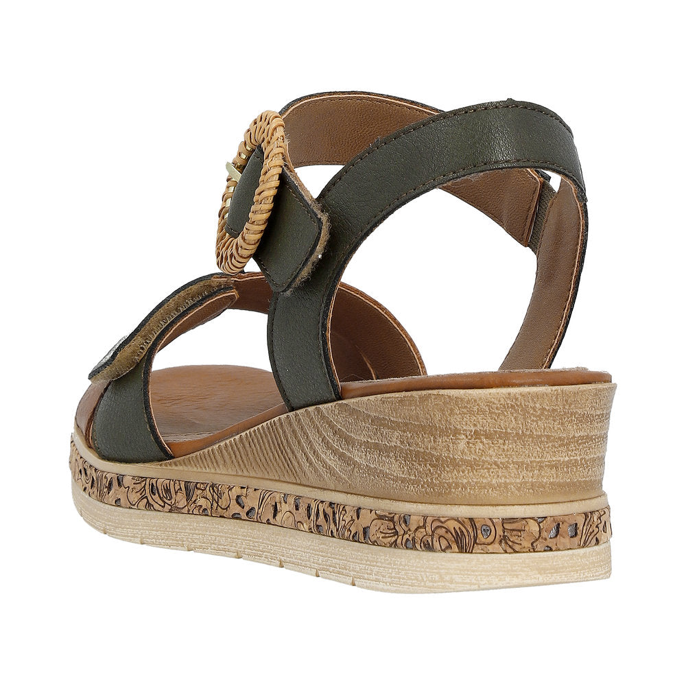 Remonte Women's Style D3067 Dress Sandal - Green Combination NPYriqqR
