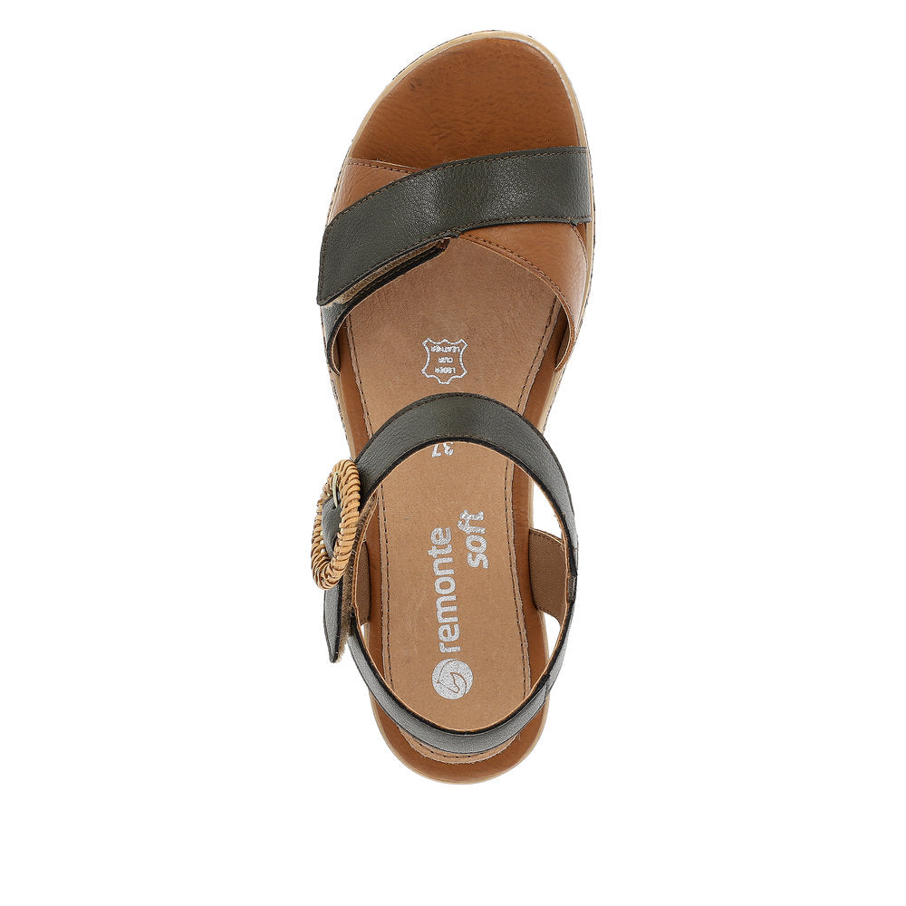 Remonte Women's Style D3067 Dress Sandal - Green Combination NPYriqqR