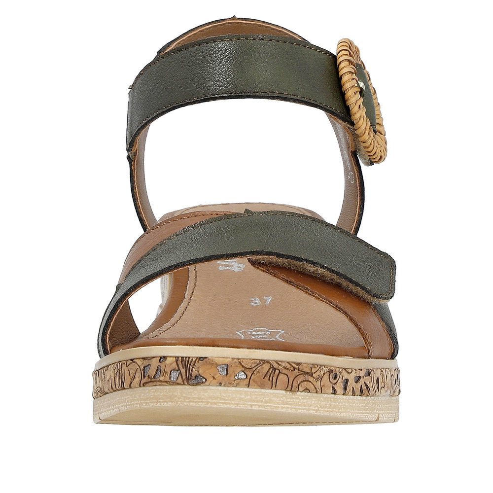 Remonte Women's Style D3067 Dress Sandal - Green Combination NPYriqqR