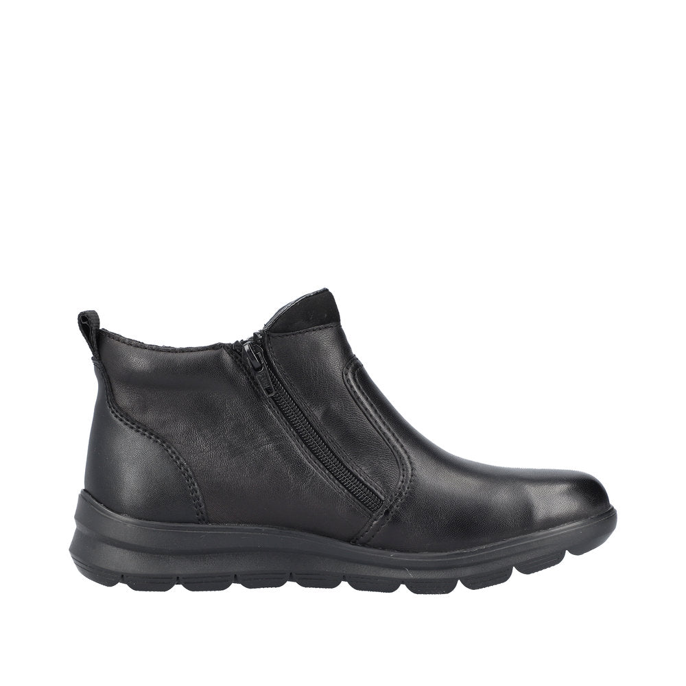 Rieker Leather Women's Short Z0060 Ankle Boots - Black cv8lAXHU