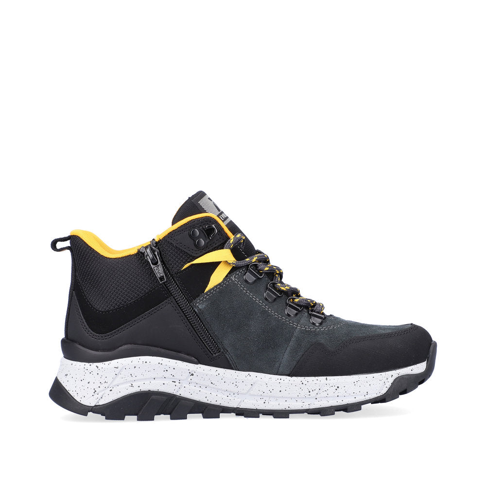 Rieker Evolution Synthetic Leather Women's Mid Height W0062 Ankle Boots - Grey Combination SPqlV1QL