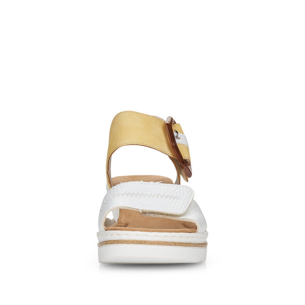 Rieker Women's Style 67476 Dress Sandal - Yellow Combination 1T4zVtnX