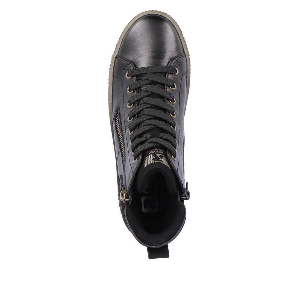 Rieker Evolution Leather Women's Mid Height W0761 Mid-Height Boots - Black uPmaNv5r