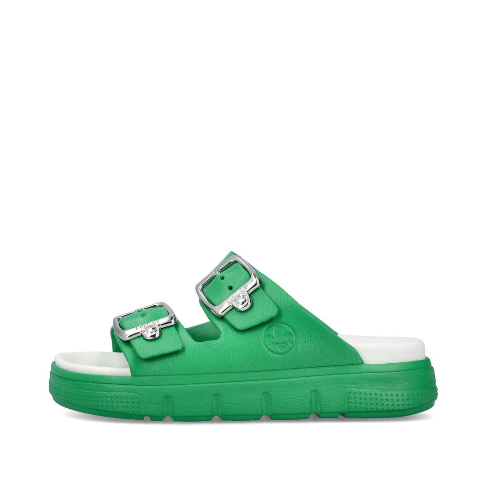 Rieker Women's Style P2180 Casual Mule - Green agjNzvD2