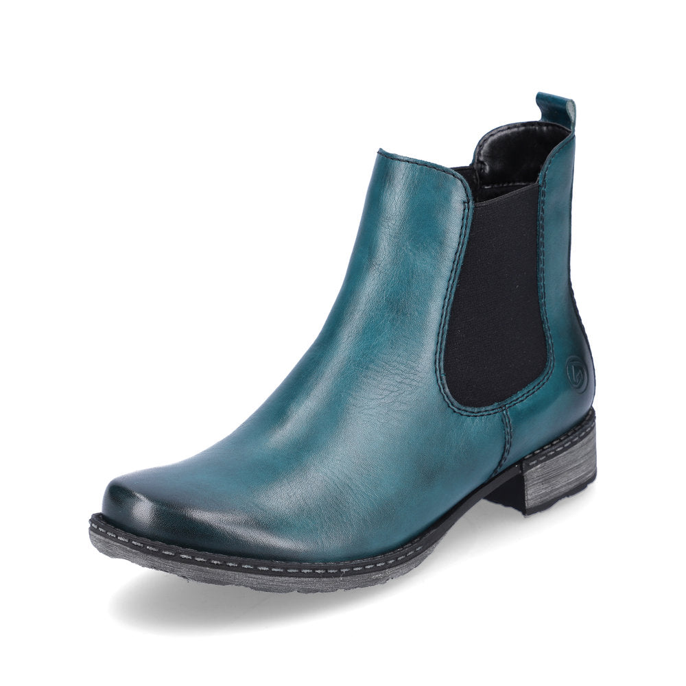 Remonte Leather Women's Mid Height D4375 Ankle Boots - Blue