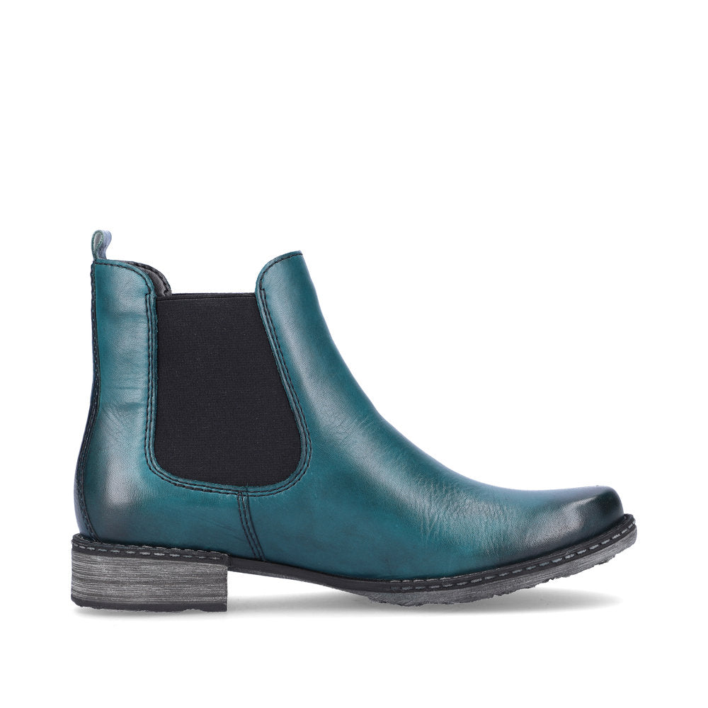 Remonte Leather Women's Mid Height D4375 Ankle Boots - Blue oEYWH7FA