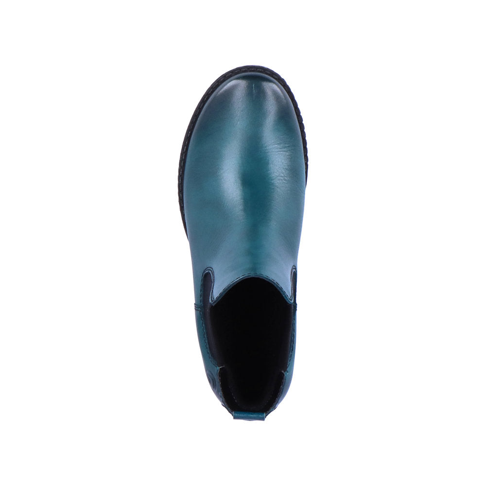 Remonte Leather Women's Mid Height D4375 Ankle Boots - Blue oEYWH7FA