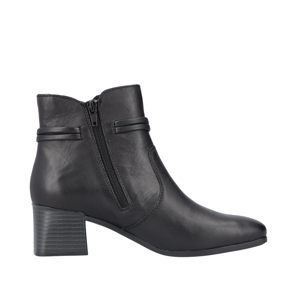 Rieker Leather Women's Short 70973 Ankle Boots - Black xKC259Xq