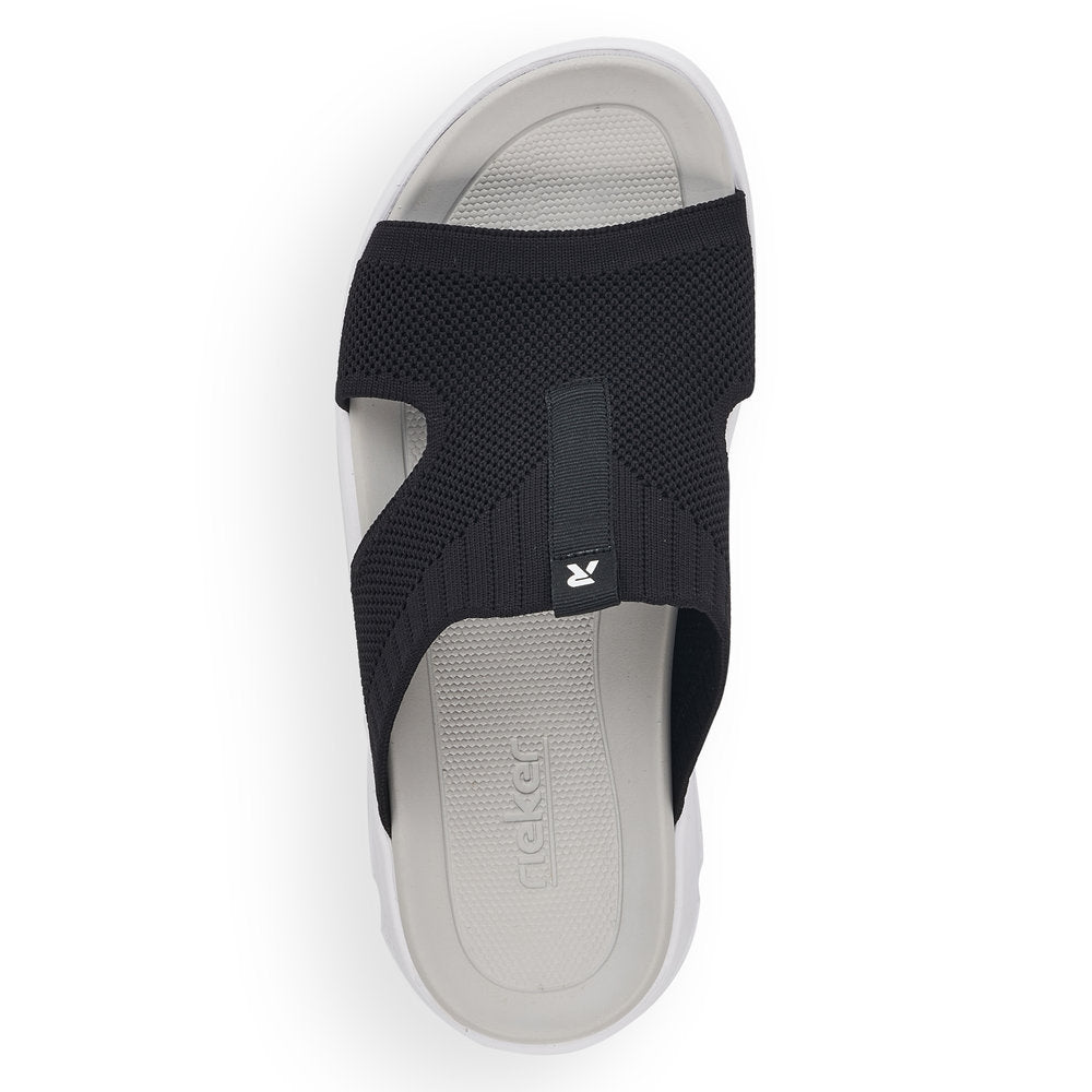 Rieker Evolution Women's Style V8403 Athletic Mule - Black ubrH2iby