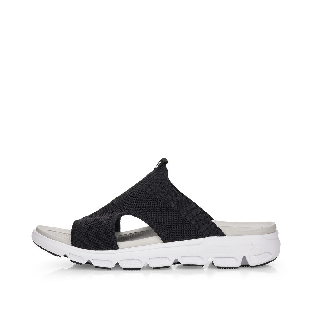 Rieker Evolution Women's Style V8403 Athletic Mule - Black ubrH2iby